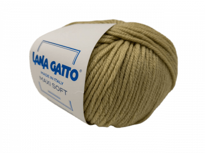 Lana Gatto Maxi Soft  ( 14630 песок) 100% меринос экстрафайн 50 г/90 м